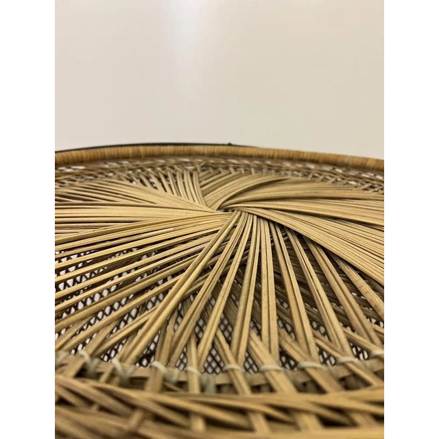 Wood Mid-Century Wicker Drum Table in Bamboo by Franco Albini, 1950s For Sale - Image 7 of 9