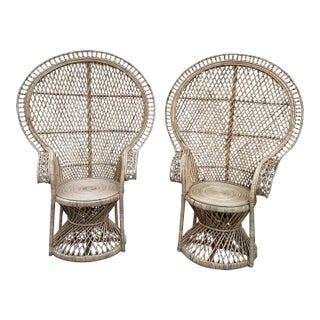 1970s Peacock Chairs- a Pair For Sale