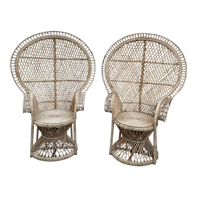 1970s Peacock Chairs- a Pair For Sale