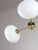 Goldenrod Mid-Century Brass Opaline Glass Chandelier For Sale - Image 8 of 18