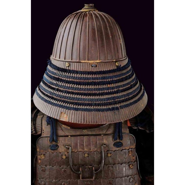 17th Century Tosei Gusoku Samurai Armour in Brown-Lacquered Iron, Japan For Sale - Image 4 of 9
