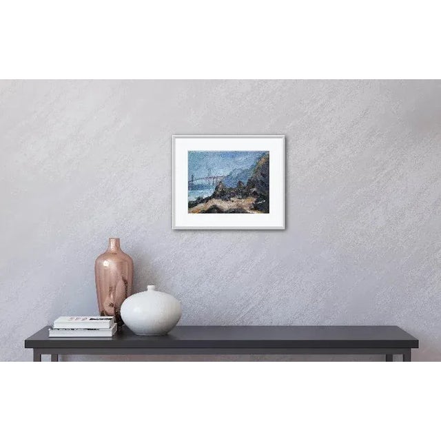 2020s Golden Gate Fog, Modern Impressionist Oil Painting For Sale - Image 5 of 6