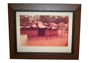1975 Portrait of African Houses Photograph by Carol Beckwith, Framed