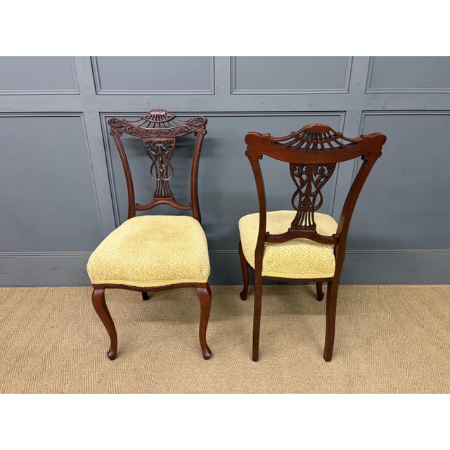Late 19th Century Victorian Mahogany Salon Suite, 1890, Set of 7 For Sale - Image 5 of 18