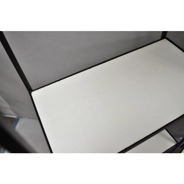 Vintage Mid Century Modern Narrow Arched Wrought Iron Etagere Bookcase - A Pair For Sale - Image 10 of 14