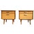 Mid-Century Modern Danish Bedside Tables in Duo-Tone Wood, 1950s, Set of 2 For Sale - Image 4 of 11