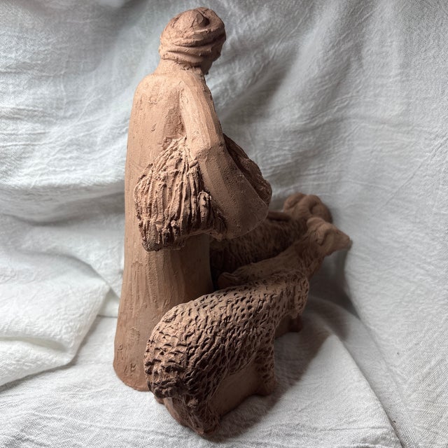 1960s Vintage Paolo Grasso Attributed Terracotta Hand Sculpted Figurine For Sale - Image 5 of 6