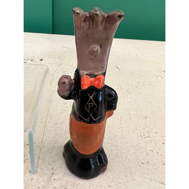 Wood Antique Anthropomorphic Spoon and Fork Salt and Pepper Shakers For Sale - Image 7 of 8