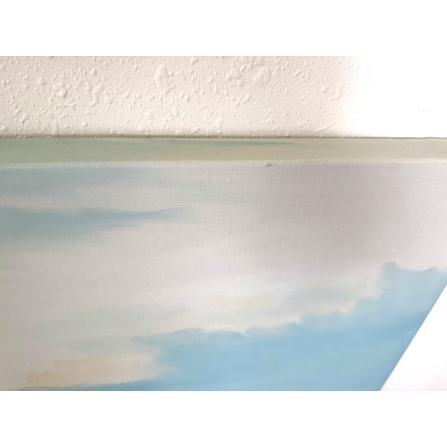 Paint Late 20th Century Listed Artist Hewett Jackson Original Oil Painting | Tall Ship Seascape | Large For Sale - Image 7 of 15