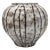Vintage Striped Mid-Century Ceramic Vase, 9" X 8" For Sale