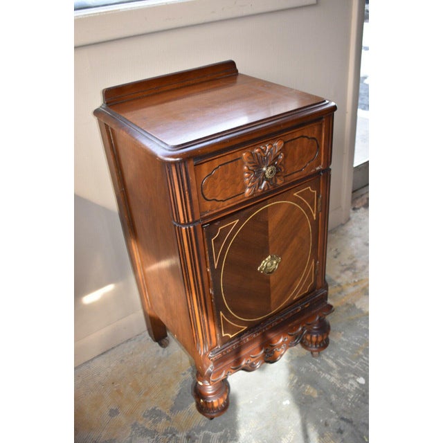 Antique Art Deco Walnut Bedroom Nightstand Chairish