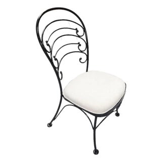 Restored Mid-Century Iron Café Patio/Outdoor "Ribcage" Chair by Woodard Set of 30 For Sale