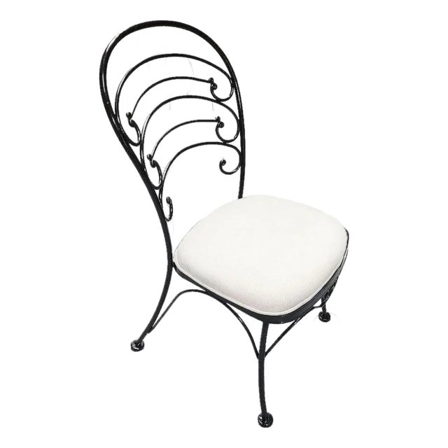 Restored Mid-Century Iron Café Patio/Outdoor "Ribcage" Chair by Woodard Set of 30 For Sale