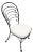 Restored Mid-Century Iron Café Patio/Outdoor "Ribcage" Chair by Woodard Set of 30 For Sale