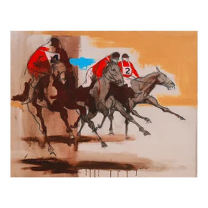 'Steeplechase, Los Altos Hunt' by Frank Ashley, St. Martin's School, Pennsylvania Academy of Fine Arts, Art Students' League, Carmel Art Association