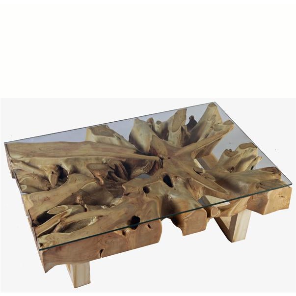 Organic Modern Rectangular Teak Root Coffee Table Chairish