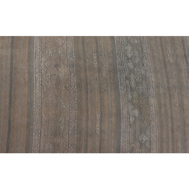 Vintage Turkish Gallery Kilim With Soft Sand, Pale Sage, and Powder Blue For Sale - Image 10 of 12