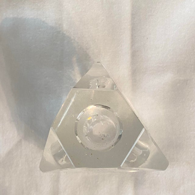 Antique Art Deco Clear Czech Glass Perfume Bottle With Stopper For Sale - Image 11 of 11