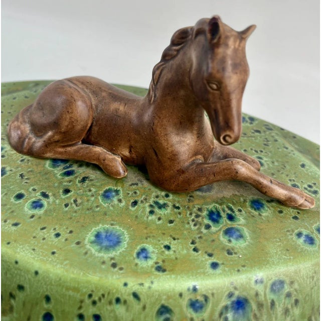 Ceramic 1950s Fun & Unique Hand-Crafted Large Horse Ashtray Catchall or Valet For Sale - Image 7 of 7