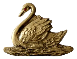 Vintage Brass Swan