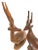 1980s Vintage Hand Carved Wood Antelope Deer Statues - a Pair For Sale - Image 5 of 12