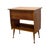 Mid-Century Modern Vintage Mid-Century Modern Italian Style Flip-Top Sewing Table / Nightstand With Brass Finished Capped Legs. For Sale - Image 3 of 12