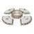 6 Pc, Chinese Export "Grapevine" Reticulated Porcelain Dessert Service, C. 1800 For Sale