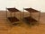 Pair of Two Tiered Brass and Wood End Tables by Leighton Hall - Showroom Samples For Sale - Image 11 of 17