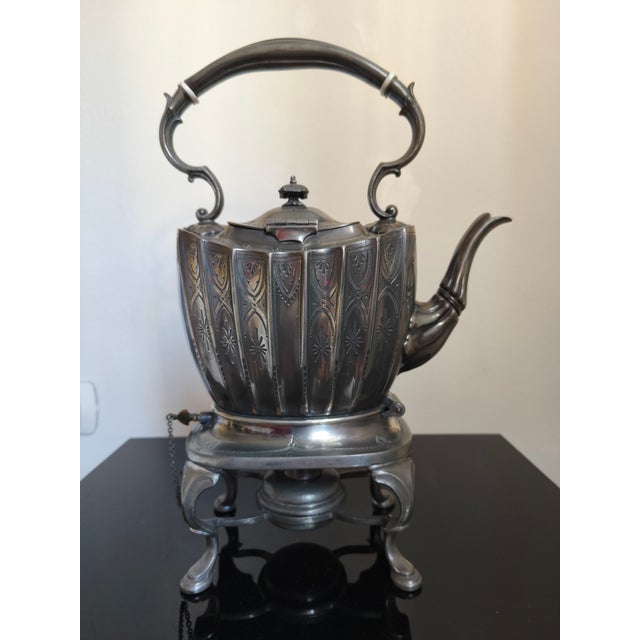 19th-Century Britannia Metal Spirit Kettle from Ashberry For Sale - Image 12 of 13