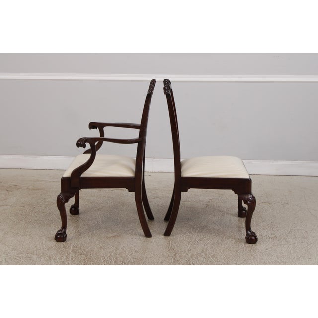 2000 - 2009 Set of 10 Henkel Harris Clawfoot Mahogany Dining Chairs For Sale - Image 5 of 18
