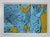 Mid 20th Century Abstract Blue and Mustard Topography Serigraph For Sale - Image 4 of 4