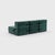 Contemporary Curt Modular Set - Flexible 3-Seater - Barcelona - Serpentine - V3347/39 (Green) by Ambivalenz, Set of 6 For Sale - Image 3 of 5