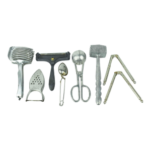 Vintage Aluminum & Steel Kitchen Utility Tools Collection - Set of 8