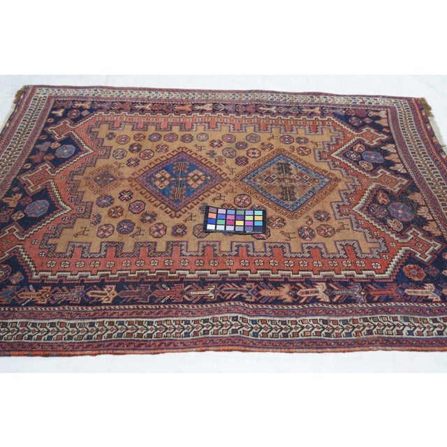 Antique Afshar Rug 3'11'' x 4'5'' For Sale - Image 11 of 11