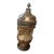 Neoclassical Style Glass Apothecary Jar With Gilt Metal Swags & Finial For Sale