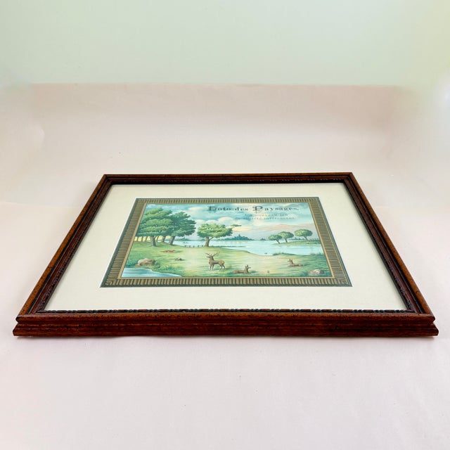 Loto Des Paysages French Game Box Lid, Chromolithograph, Framed, Circa 1900 For Sale - Image 11 of 12