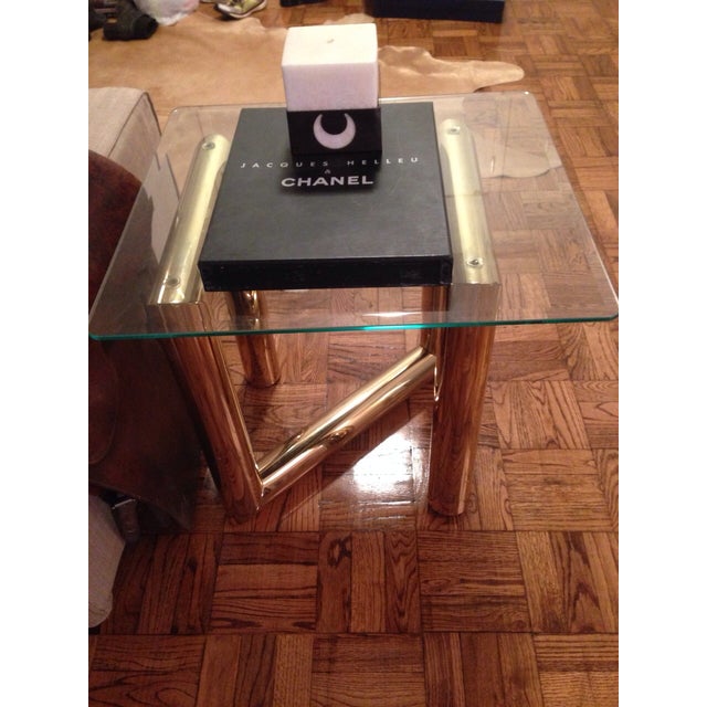 Mid 20th Century Karl Springer Attributed Z-Shaped Side Tables - a Pair For Sale - Image 5 of 5