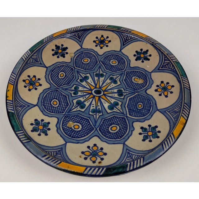 Early 19th Century Antique Moroccan Plate For Sale - Image 4 of 5