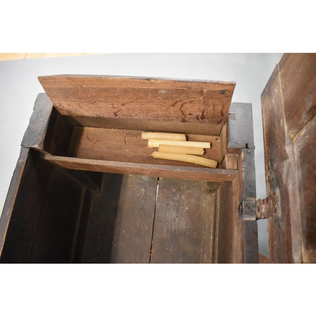 Antique Oak Marriage Chest, 1650 For Sale - Image 13 of 15