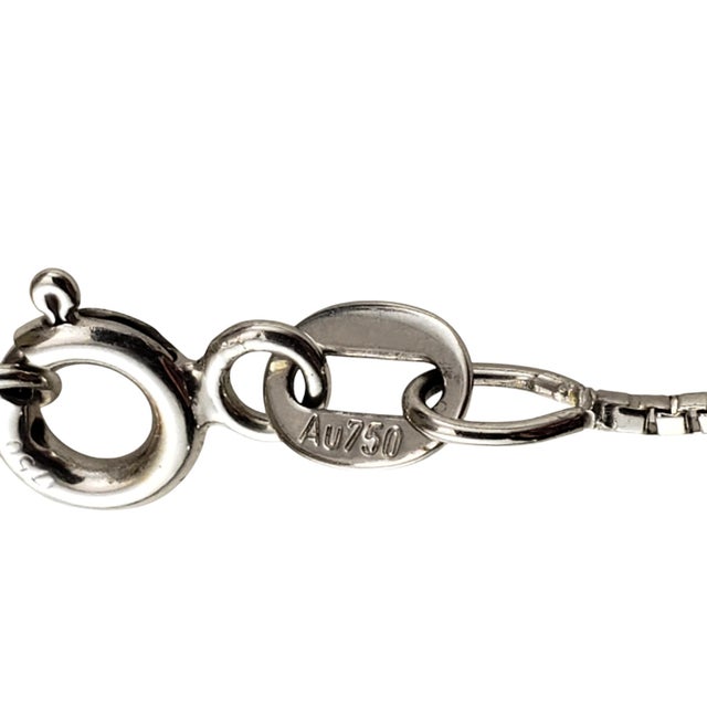 Late 20th Century 18k White and Yellow Gold and Diamond Art Deco Style Pendant Necklace For Sale In New York - Image 6 of 8