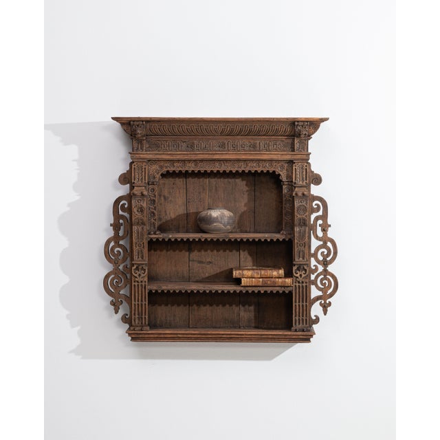 Brown 19th Century Belgium Renaissance Brown Wood Bookcase For Sale - Image 8 of 15
