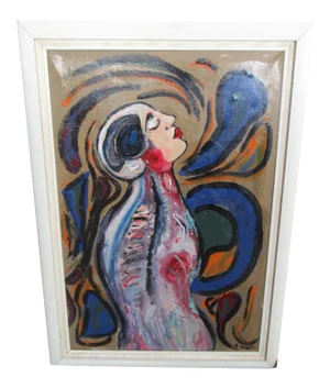 Mid-Century Painting by R. Monti