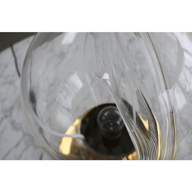 Gold Membrana Murano Glass Table Lamp, 1960s For Sale - Image 8 of 9