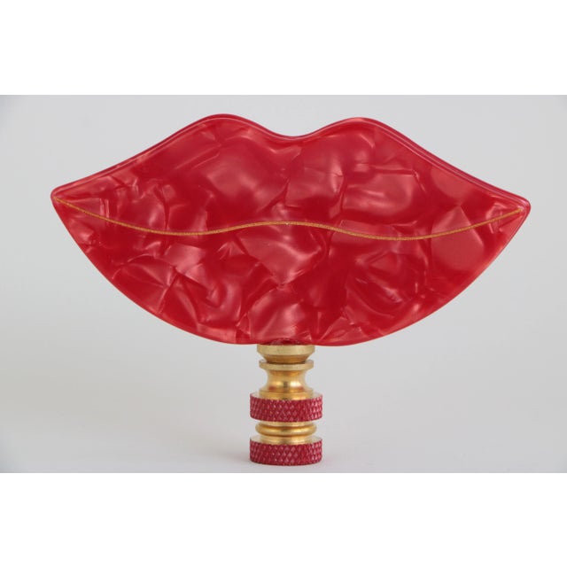 Red Lips Lamp Finial For Sale - Image 4 of 5