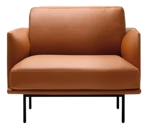 New York Lounge Chair in Metal and Leather Upholstery by Quinti Sedute