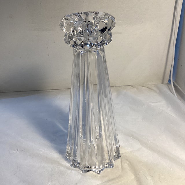 Early 20th Century Heavy Rosenthal Crystal Vase/Candleholder For Sale - Image 10 of 12