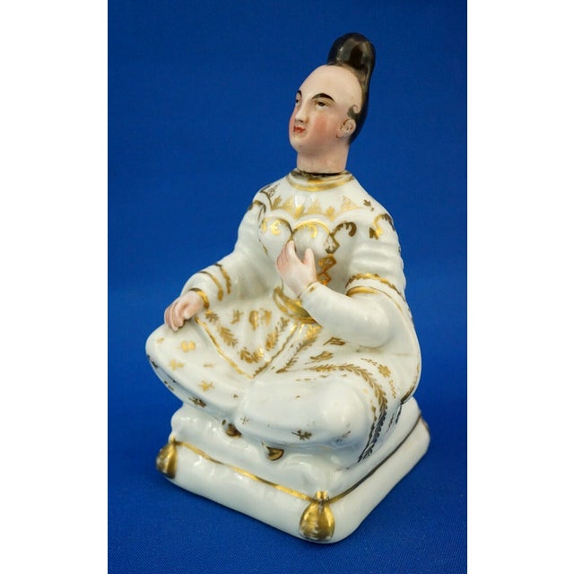 White Antique French Anthropomorphic Porcelain Perfume Bottle by Jacob Petit, 1800s For Sale - Image 8 of 18
