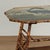 Victorian Antique English Bamboo and Grasscloth Table With a Bird Top For Sale - Image 3 of 17