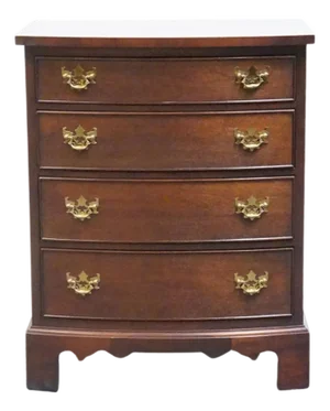 Gordon's Furniture Solid Mahogany Traditional Style 22" Chairside Chest / Four Drawer Nightstand