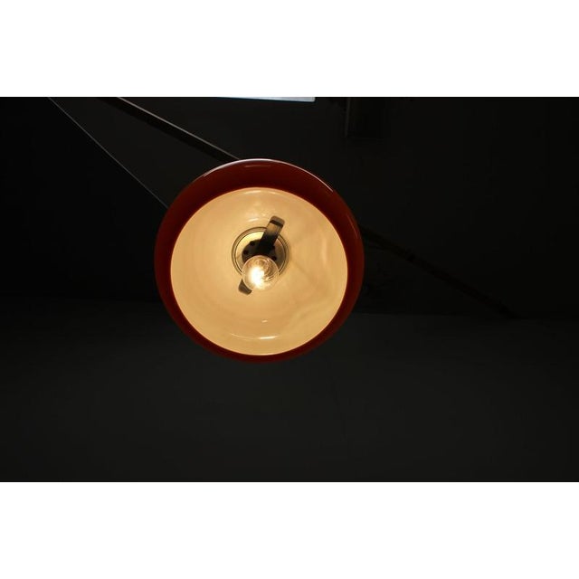 Space Age Pendant Lamp in Orange from Guzzini, Italy, 1970s For Sale - Image 9 of 11